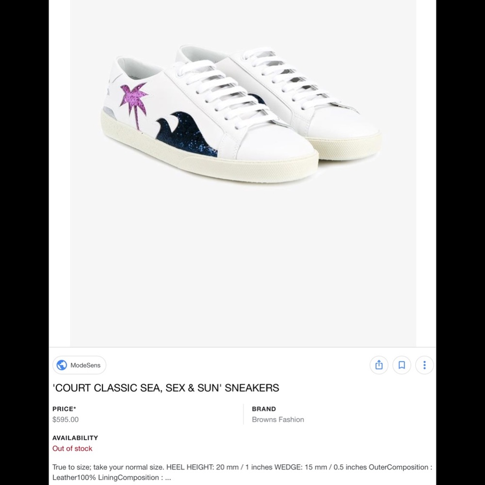 ✅S*O*LD✅Saint Laurent Sneakers - Picture 2 of 8